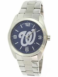 【送料無料】腕時計　ゲームメンズエリートワシントンシルバーステンレススチールgametime mens elite washington nationals mlbeliwas silver stainlesssteel