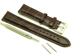 【送料無料】腕時計　ブラウンシルバーバックルウォッチスプリングバーツールレザーストラップ