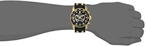 【送料無料】腕時計　メンズプロダイバークロノグラフクォーツウォッチトーンポリウレタンinvicta mens pro diver chronograph quartz two tone polyurethane 100m watch 6981