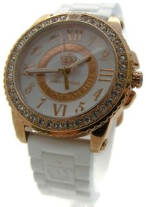 ジューシークチュール 【送料無料】腕時計　ドルローズゴールドホワイトラバーウォッチ195 juicy couture womens pedigree rose gold white rubber watch 1900792