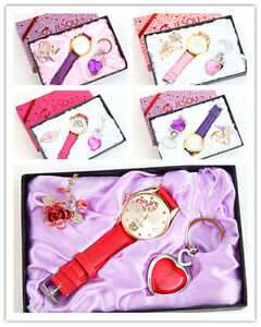 【送料無料】腕時計　ペンダントキーリングバレンタインウォッチポイントwatch brooch keyring gift set for valentines wedding birthday 10195