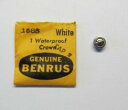 yzrv@EHb`nos genuine benrus water proof white crown 1595 watch part signed benrus