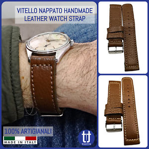 【送料無料】腕時計 ベラペレcinturino artigianale per orologio in vera pelle cuoio vitello nappato marrone 【送料無料】腕時計 ベラペレcinturino artigianale per orologio in vera pelle cuoio vitello nappato marrone