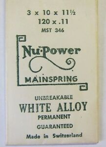 【送料無料】腕時計　メインスプリングウォッチムーブメントパーツmst 346 mainspring watch movement part nos