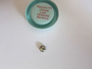 【送料無料】腕時計　クラウン＃nos genuine bulova water resistant crown 307 white watch part signed bulova(2)