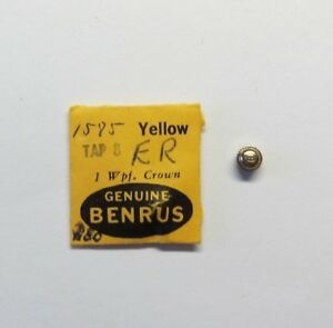 ベンラス 【送料無料】腕時計　イエロークラウンタップnos genuine benrus waterproof yellow crown 1595 tap 8 watch part signed b