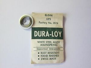 【送料無料】腕時計　サイズホワイト＃nos elgin 12 size white alloy steel mainspring 2874