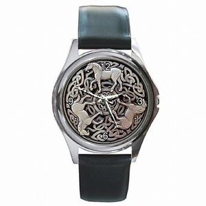 【送料無料】腕時計 セルティックノットceltic horse knot epona medieval leather watch