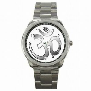 【送料無料】腕時計　オウムヒンズーバラモンシンボルステンレススチールウォッチom aum hindu brahman symbol pranava stainless steel watch