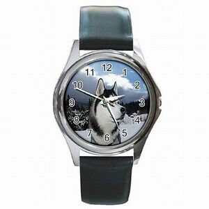 【送料無料】腕時計 シベリアンハスキーアラスカスレッドアクセサリーsiberian husky alaskan sled dog accessory leather watch