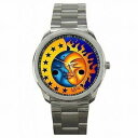 【送料無料】腕時計 サンムーンスターカラフルステンレスサインスチールウォッチcelestial sun and moon stars colorful sign stainless steel watch(2)
