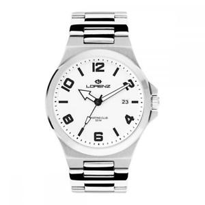 【送料無料】腕時計 スポーツクラブサブメートルorologio uomo lorenz 030012dd sporting club bracciale acciaio bianco sub 50mt