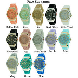 【送料無料】腕時計 ジュネーブプラチナラウンドシリコンファッションウォッチgeneva platinum round silicone fashion watch 41mm 【送料無料】腕時計 ジュネーブプラチナラウンドシリコンファッションウォッチgeneva platinum round silicone fashion watch 41mm