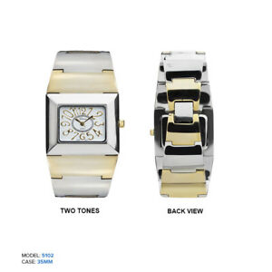 【送料無料】腕時計 ジュネーブレディースブレスレット geneva ladies square large numbers bracelet wrist watch 35mm