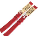 【送料無料】腕時計 ソフトカーフレザーストラップゴールドシルバー10mm darlena 1201 red classic soft calf leather watch strap gold or silver(2)