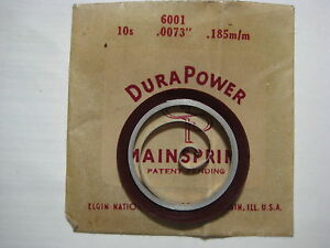 【送料無料】腕時計　メインスプリング＃elgin pw main spring 6001 10s 185mm white alloy