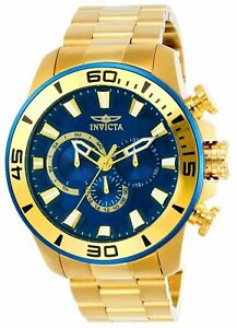 【送料無料】腕時計　＃ダイバー＃クォーツクロノグラフゴールドステンレススチールウォッチinvicta 22587 men039;s 039;pro diver039; quartz chronograph gold stainless steel watch