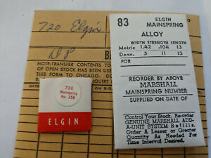 【送料無料】腕時計 ビンテージグレードメインウォッチスプリングvintage nos elgin grade 720 wrist watch mainspring, part 258