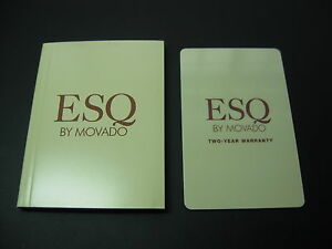 【送料無料】腕時計　オープンカードセットesq movado watch open blank international warranty card set operating manual