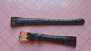 【送料無料】腕時計 ブレスレットノワールクロコダイルメーカパルサーメインbracelet montre cuir noir crocodile marque pulsar fait main 14mm reff68
