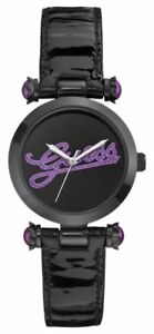 【送料無料】腕時計　ロゴレディースクォーツウォッチguess logo glitz damenuhr quarz w0057l6