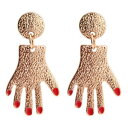 【送料無料】腕時計 ファッションシンプルパームイヤリングパーソナリティスタッドfashion simple palm shape alloy earring personality handshaped ear stud(2)