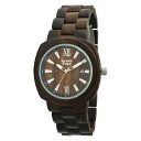 【送料無料】腕時計　ウッドグリーンタイムスクエアウォッチorologio green time square uomo watch wood zw048c legno sandalo 40mm datario