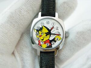 【送料無料】腕時計 ドイツヨーロッパキッズレディースキャターeast german blinking eye cat, rare,european,kidsladies character watch,1354