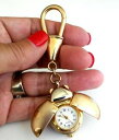 【送料無料】腕時計 ヴィンテージゴールドトーンレディーバグビッグフッククラスプキーフォブvintage gold tone lady bug quartz watch key fob with big hook clasp