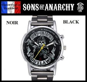 【送料無料】腕時計　ブレスレットアナーキーアウトローmontre quartz neuve bracelet acier watch sons of anarchy outlaw b