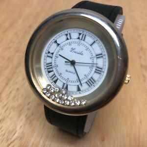 【送料無料】腕時計　ビンテージゴールドストーンラインストーンクオーツバッテリvintage lucida men gold tone moving rhinestone roman quartz watch hours~ batt