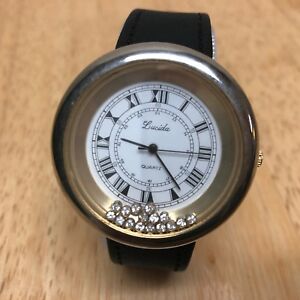 【送料無料】腕時計　ビンテージゴールドストーンラインストーンクオーツバッテリvintage lucida men gold tone moving rhinestone roman quartz watch hours~ batt