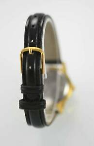 【送料無料】腕時計　タイムズスクエアブラックレザークォーツレディースステンレスゴールドモップレジスト