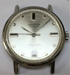 【送料無料】腕時計 メンズヴィンテージベイラーステンレススチールウォッチmens vintage baylor skystar stainless steel watch