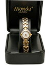 【送料無料】腕時計 ゴールドシルバーラウンドケースアナログウォッチmonduwomens gold and silver finish round case a...