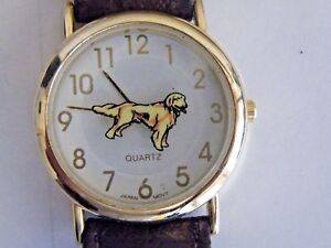 【送料無料】腕時計 バッテリーdoggie watch with pointing dog second hand fresh battery