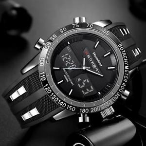 【送料無料】腕時計　アラームメンズデジタルラウンドクオーツluxury alarm watches mens waterproof led digital quartz male round wrist watch