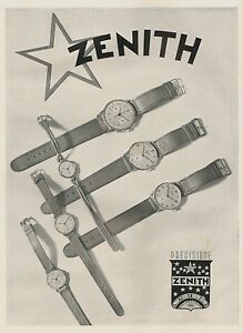 腕時計　ドナポイントルッソpubblicita 1941 orologio zenith modelli uomo donna precisione stelle lusso