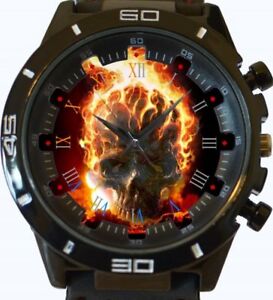 【送料無料】腕時計 スポーツゴシックgothic skull on fire gt series sports wrist watch fast uk seller