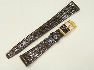 【送料無料】腕時計　ベラペレコンcinturino in vera pelle di coccodrillo per orologio con ansetta da 14 mm