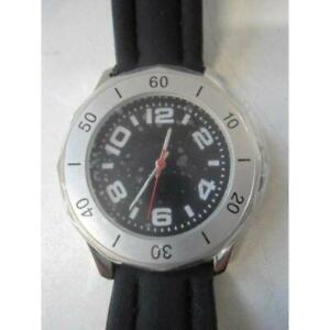 【送料無料】腕時計 orologio da polso quadrante dodecagonale nero cinturino in tessuto