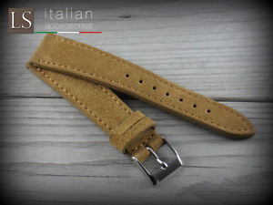 【送料無料】腕時計　スエードヴィンテージウォッチストラップcinturino in pelle scamosciata ls suede vintage 18 20 22 watch strap cammello