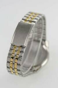 【送料無料】腕時計　パルサーメンズステンレスゴールドシルバーホワイトクォーツpulsar watch mens stainless gold silver day date white water resistant quartz2