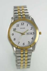 【送料無料】腕時計 パルサーメンズステンレスゴールドシルバーホワイトクォーツpulsar watch mens stainless gold silver day date white water resistant quartz2 【送料無料】腕時計 パルサーメンズステンレスゴールドシルバーホワイトクォーツpulsar watch mens stainless gold silver day date white water resistant quartz2