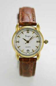 【送料無料】腕時計 レディースブラウンレザーホワイトクォーツステンレススチールゴールドシルバーluger watch womens date stainless steel gold silver brown leather white quartz 【送料無料】腕時計 レディースブラウンレザーホワイトクォーツステンレススチールゴールドシルバーluger watch womens date stainless steel gold silver brown leather white quartz
