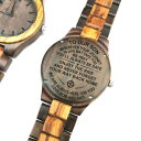 【送料無料】腕時計 リンクプレゼントto our son home love mom and dad engraved link wooden wristwatch birthday gift