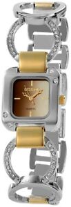 【送料無料】腕時計　レディースブラウンゴールドシルバーラインストーンアナログメタル×excellanc damenuhr braun gold silber strass analog metall quarz x152517000016