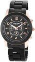 【送料無料】腕時計 レディースブラックローズゴールドクロノアナログメタル×excellanc xxl damenuhr schwarz rosgold chronolook analog metall x150841000010