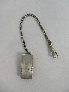 【送料無料】腕時計 アンティークスターリングシルバーフォブモノグラムantique knothe sterling silver watch fob ~ not engraved, no monogram