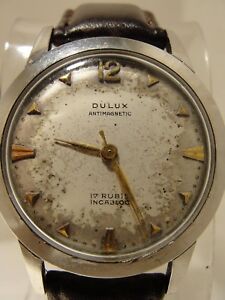【送料無料】腕時計 マニュアルmens dulux manual wind, 17 jewel movement watch